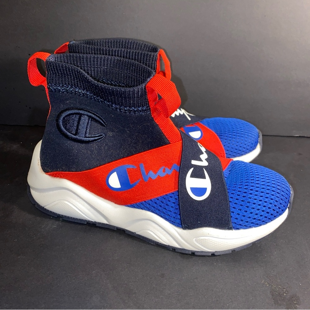 BOY'S  CHAMPION RALLY‎ CROSSOVER NAVY/SURFWEB TODDLER'S SHOES SIZE 1p